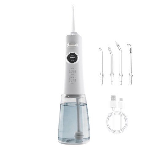 IPX7 방수 휴대용 구강세정기 2000mAh 대용량 배터리 노즐 4구성