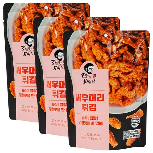 고독한미식가 바삭한 새우머리튀김 새우과자, 50g, 3개