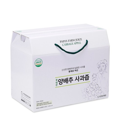 아빠의주스 양배추 사과즙 40p, 4L, 1개