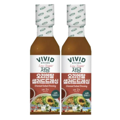 비비드키친 저당 오리엔탈 샐러드 드레싱, 230g, 2개