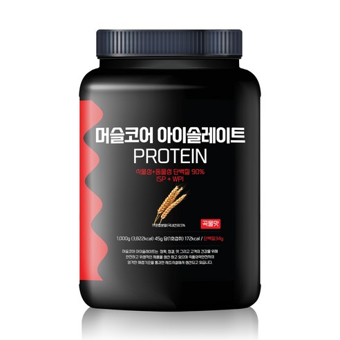 락토프리 당제로 프로틴컴퍼니 머슬코어 아이솔레이트 프로틴 곡물맛, 1kg, 1개