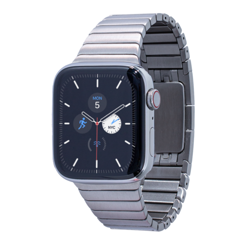비브 애플워치 링크 브레이슬릿 메탈 스트랩, 실버, M Size(44/45/46/49mm), 1개