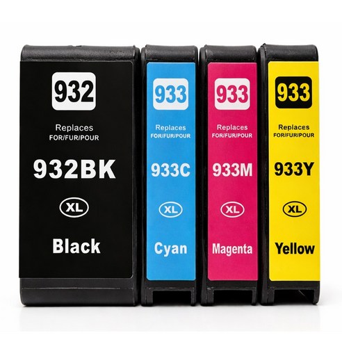 잉크아울렛 HP 932XL 933XL 호환잉크 4색 CN053AA CN054 CN055 CN056 OFFICEJET 6100 6600 6700 7110 7510 7610 7612, 1개, 에이치피 932/933 4색 재생세트