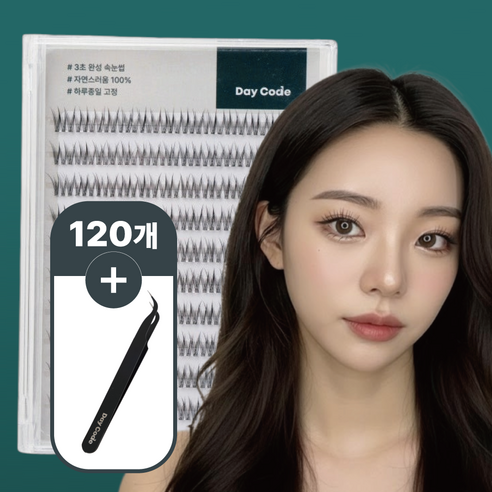 데이코드 노글루 속눈썹 셀프 가닥 인조 아이래쉬, 1개, 블랙