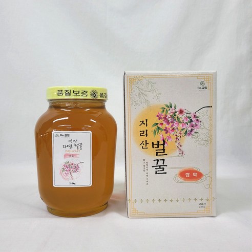 지리산 햇꿀 100% 자연산 아카시아 잡화 국산 자연 벌꿀 2.4kg 1병 이미지 3