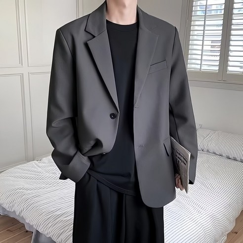 남자 정장 재킷 빅사이즈 베이직 정장 코트 데일리 오피스룩