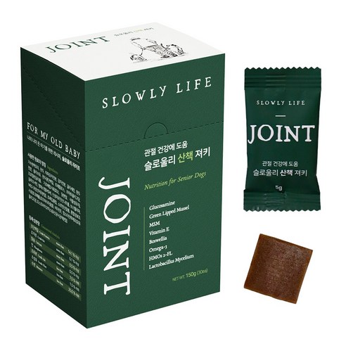 슬로울리라이프 산책 노견 강아지 관절 영양제, 30정, 뼈/관절강화, 1개