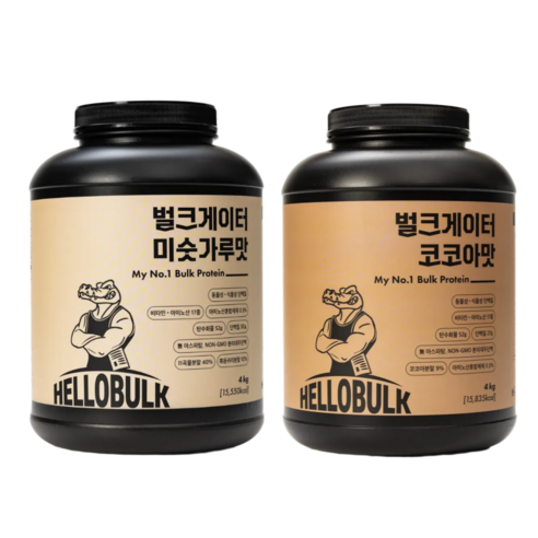 헬로벌크 게이너 살찌는 단백질보충제 벌크업 식사대용 프로틴 코코아맛 4kg, 1개 이미지 2