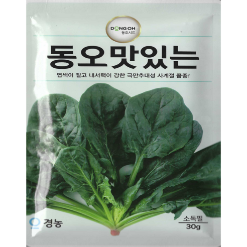동오시드 동오 맛있는 시금치 씨앗 사계절 재배 극만추대 시금치 종자 30g, 1개