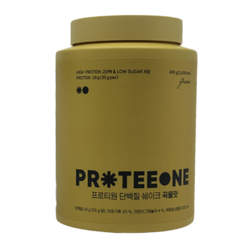 프로티원 단백질 쉐이크 곡물맛 490g, 2개 솔직 후기 | 실사용자 리뷰 분석 - 상품 이미지 1