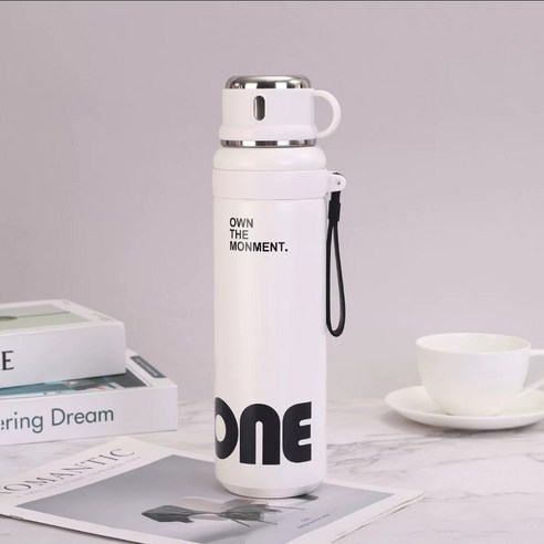 대용량 스텐 텀블러 물통 보온 보냉병, 1개, 1000ml, 화이트