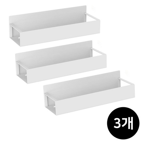 라이프브라운 다용도 초강력 냉장고 세탁기 틈새 수탑 자석 선반, 화이트, 3개