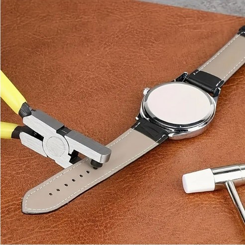 셀루앙드 다용도 가죽 시계 벨트 스트랩 펀치 플라이어, 1개, 14cm*8cm