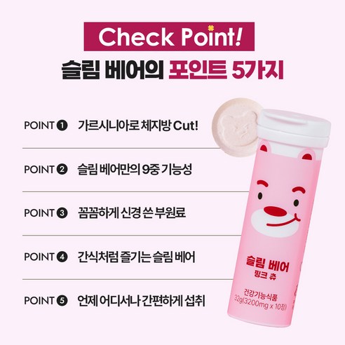 뉴베러 슬림 베어 가르시니아 다이어트 보조제 체지방 감소 이미지 4