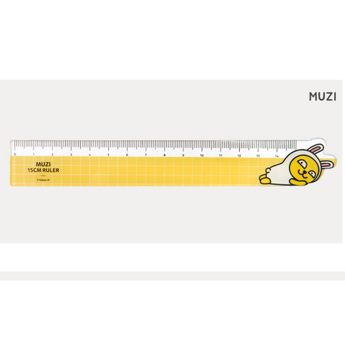 카카오프렌즈 15cm 방안자 캐릭터 눈금자 직자, 무지, 무지