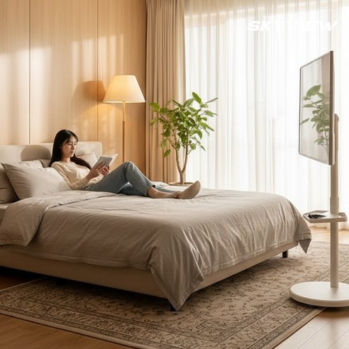 스카이뷰 화이트에디션 삼탠바이미 109cm(43인치) 4K UHD 스마트 이동식 TV 중소바이미 삼텐바이미 후기 분석 - 베젤 두께 확인