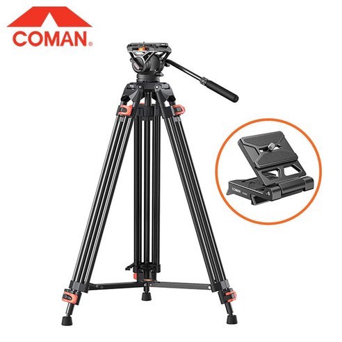 코만 COMAN FF16LS Q6 (DF16L Q5S 상위모델) 세로촬영 폴딩플레이트 포함 / 사진 방송 영상 촬영 비디오 카메라 삼각대