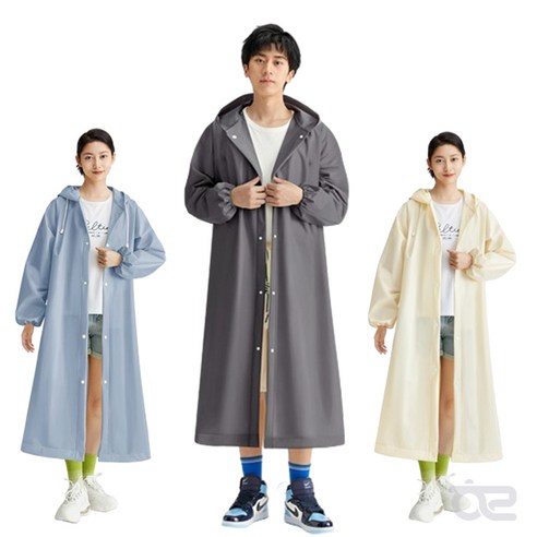 나투사마켓 우비 우의 레인코트 비옷, 블랙, 1개