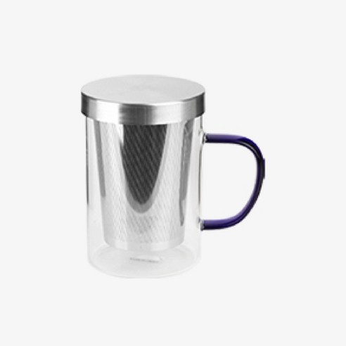 티도요 스텐 차망 머그컵 450ml, 블루, 1개