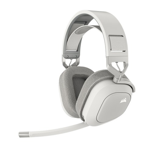 커세어 HS80 MAX RGB 무선 게이밍 헤드셋, 화이트