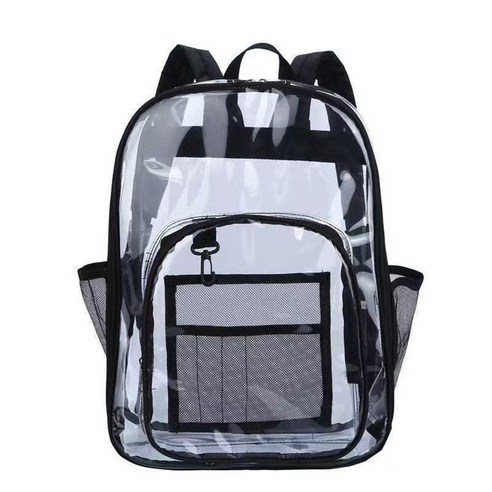 KAIROS OUTDOOR투명 야구 직관 가방 방수 백팩 pvc 야구가방 공연 관람 덕질 야구장 준비물 비치 짐가방, 1개, F-블랙