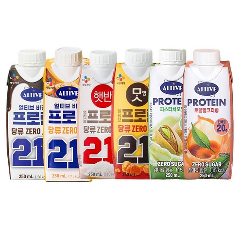 얼티브 프로틴 당류제로 6종 비건 초코 바나나 햇반 맛밤 피스타치오맛 로얄밀크티맛