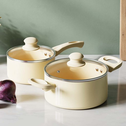 OYEAH 알루미늄 합금 세라믹 냄비 2종 세트 이미지 2