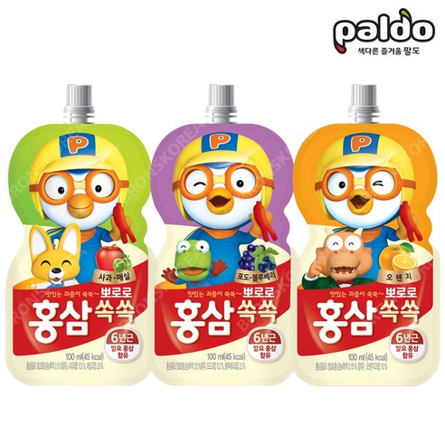 뽀로로 홍삼쏙쏙 100ml 오렌지+사과 매실+포도 블루베리 (총30개) ... 맛있게 먹은 솔직 후기 - 상품 이미지 1