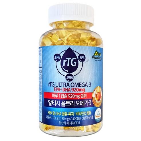 3. 알티지 울트라 오메가3 1150mgx140캡슐, 140정, 1개