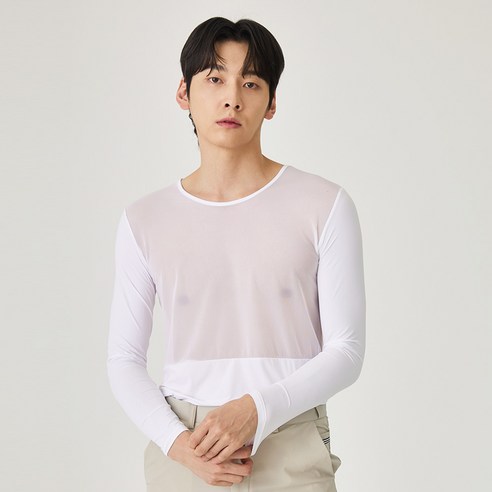 엠엠스포츠 남성 자외선처단 냉감 메쉬 티셔츠 골프 이너웨어