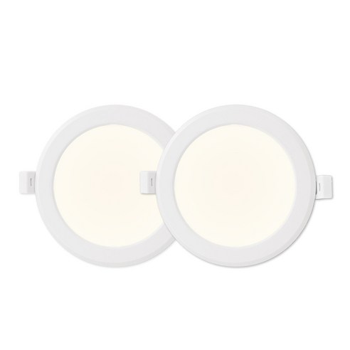 라인라이팅 LED 4인치 다운라이트 10W (벌레유입방지/방습), 2개, 주백색