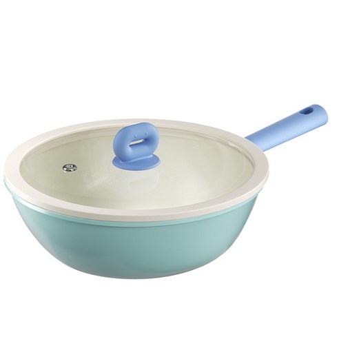 ALLILIO 세라믹 웍 IH 프라이팬 인덕션 멀티 플러스 팬, 1개, 28cm