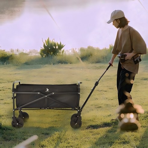 다용도 폴딩 카트 아웃도어 캠핑 카트 휴대용 간이 타이로드 이미지 2