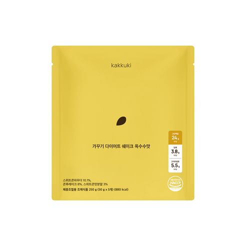가꾸기 다이어트 단백질 쉐이크 (옥수수맛) 1팩 5개입 식단 맛있는 식사대용 파우치 체조식 이미지 4