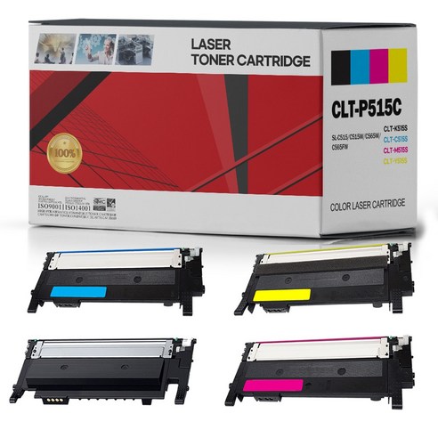 베리웰토너 4색세트 CLT-K515S 삼성 SL-C565W SL-C565FW SL-C515W SL-C515 호환, K515S+C515S+M515S+Y515S, 1세트
