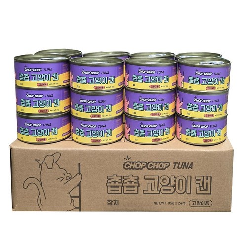 춉춉 고양이캔 젤리타입 참치캔 85g 24개 1박스, 참치