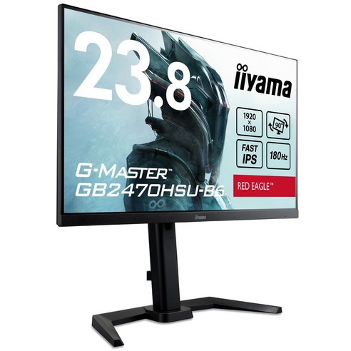 G-MASTER 23.8 180Hz 0.2ms IPS HD HDMI DisplayPort USB iiyama GB2470HSU-B6 게이밍 모니터