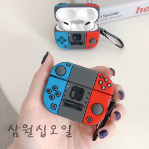 닌텐도스위치 에어팟1/2세대에어팟프로케이스 실리콘캐릭터커플케이스 에어팟프로 독특한 실리콘 닌텐도스위치에어팟케이스
