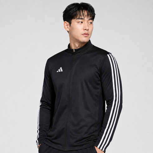 아디다스 남성 가을 트레이닝 자켓 편안한 삼선 트랙탑 집업