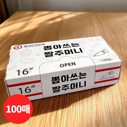 100매 한장 쏙 티슈형 뽑아쓰는 비닐 짤주머니 낱장 100장, 16인치 40cm, 1개
