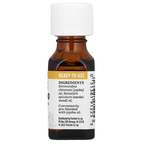 아우라카시아 퓨어 에센셜 오일 호호바 오일 샌들우드 15ml(0.5fl oz) 이미지 2