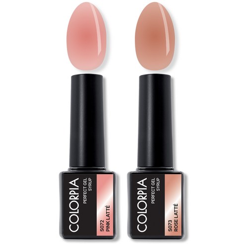 칼라피아 원스텝 퍼펙트젤 시럽 젤네일 세트, 10. 핑크라떼+로..., 1세트