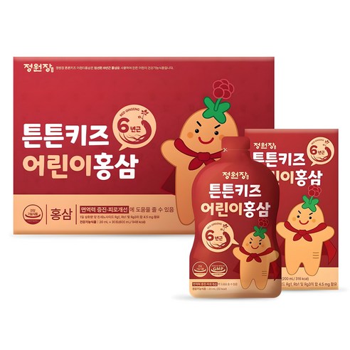 정원장 튼튼키즈 어린이 홍삼 600ml, 1개 맛있게 먹은 솔직 후기 썸네일