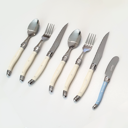 리옹 라귀올 커트러리 2인 세트 총 7P I IVORY 재입고 완료, 아이보리, 1세트, 7pcs