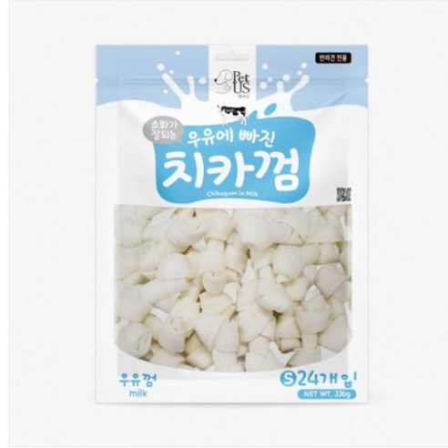 펫어스 강아지 치카껌 간식, 336g, 1개, 우유
