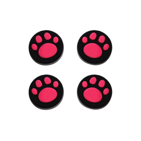 닌텐도 스위치 조이스틱 커버 4p 고양이 발바닥 스틱 캡, 핑크