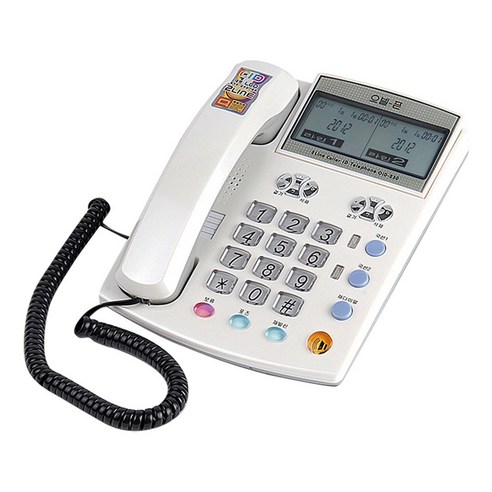 오빌 2국선 유선 전화기 화이트, OID-230
