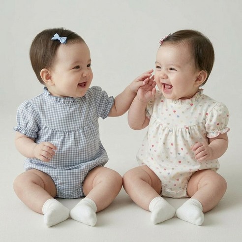 로이앤한나 3개월 6개월 9개월 돌 여아 여자아기 예쁜 파스텔 여름 반팔 아기 바디슈트