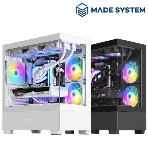 메이드시스템 인텔 게이밍PC 풀세트 조립PC 아이온2 붉은사막 게임용 컴퓨터 본체 롤 오버워치 피파 배그 배틀그라운드 디아블로 데스크탑 고사양PC, 프리도스, 500GB, 16GB, 지포스 RTX 5060, 인텔 울트라5 225F CI01  블랙