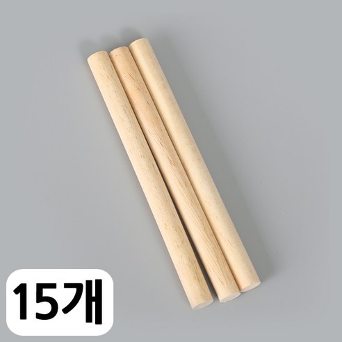 나무(우드) 스틱 / 마크라메 나무봉 나무막대, 15개, 15cm